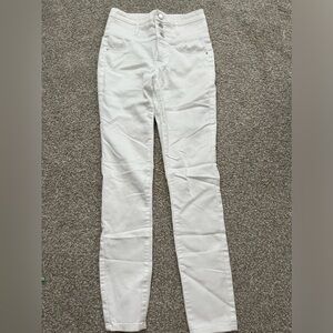 White High Waist Skinny Jeans Refuge